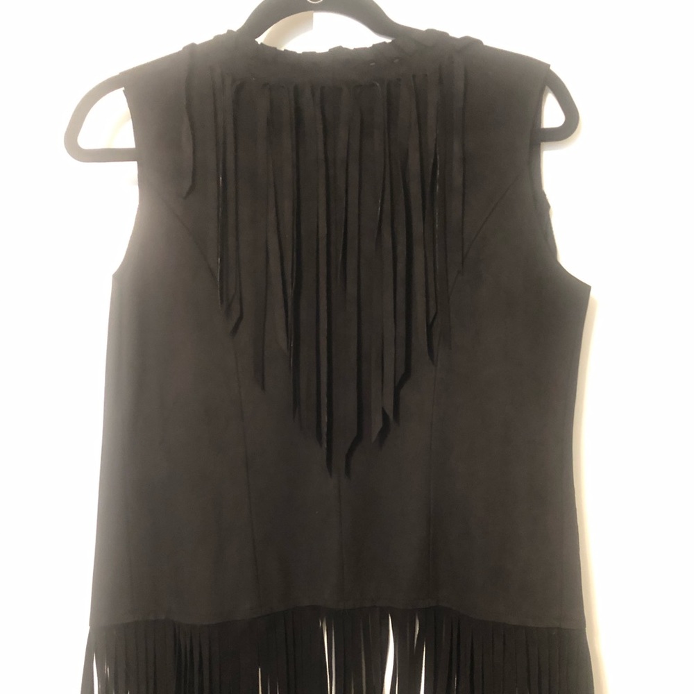 Glamorous (brand) faux suede fringe vest!